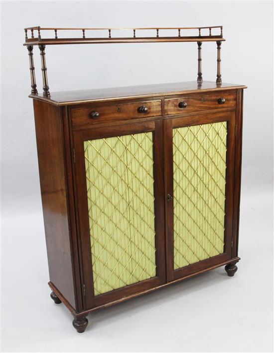A George IV mahogany chiffonier, W.3ft 4in.